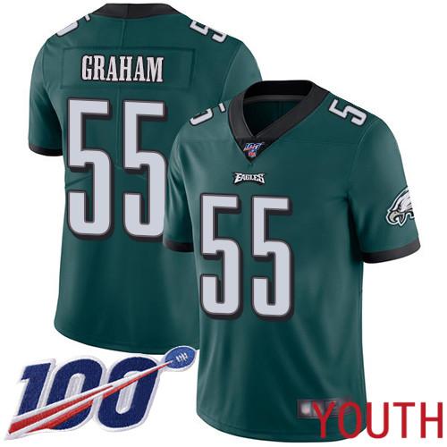 Youth Philadelphia Eagles #55 Brandon Graham Midnight Green Team Color Vapor Untouchable NFL Jersey 1